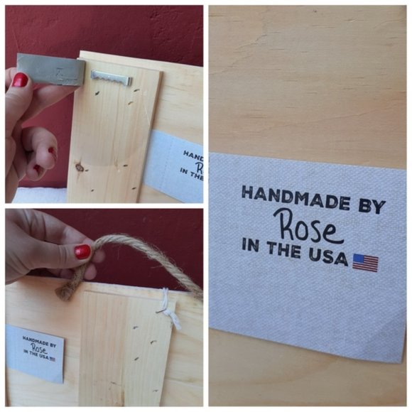 Rustic Farmhouse Wall Hanging Hooks Yellow Flower USA Made Gift Idea NEW - Picture 5 of 10